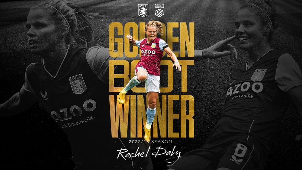 Rachel Daly wins Barclays WSL's Golden Boot award! AVFC