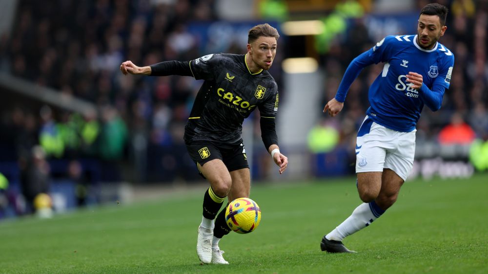 Matty Cash v Everton.