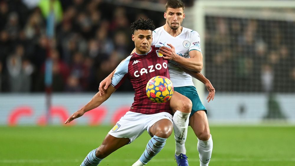 Aston Villa take on Manchester City in the Premier League.