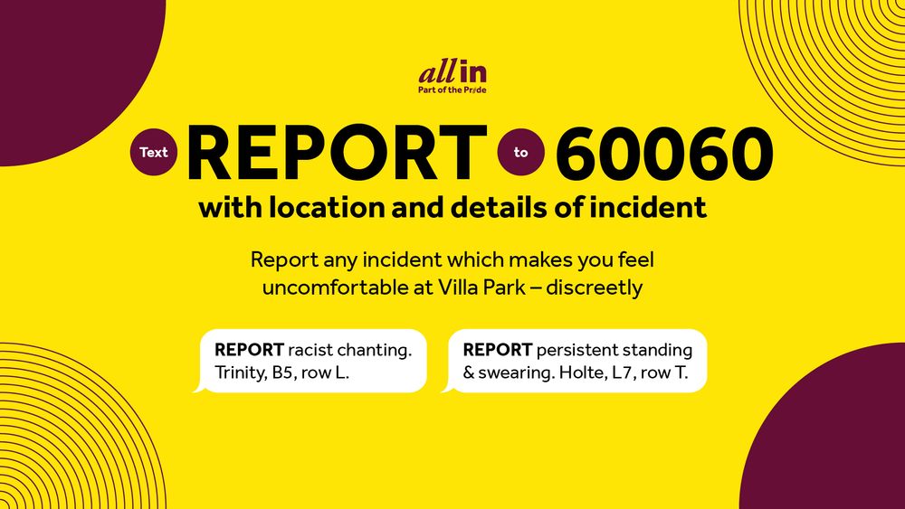  See it…hear it…report it: Report abuse on matchday