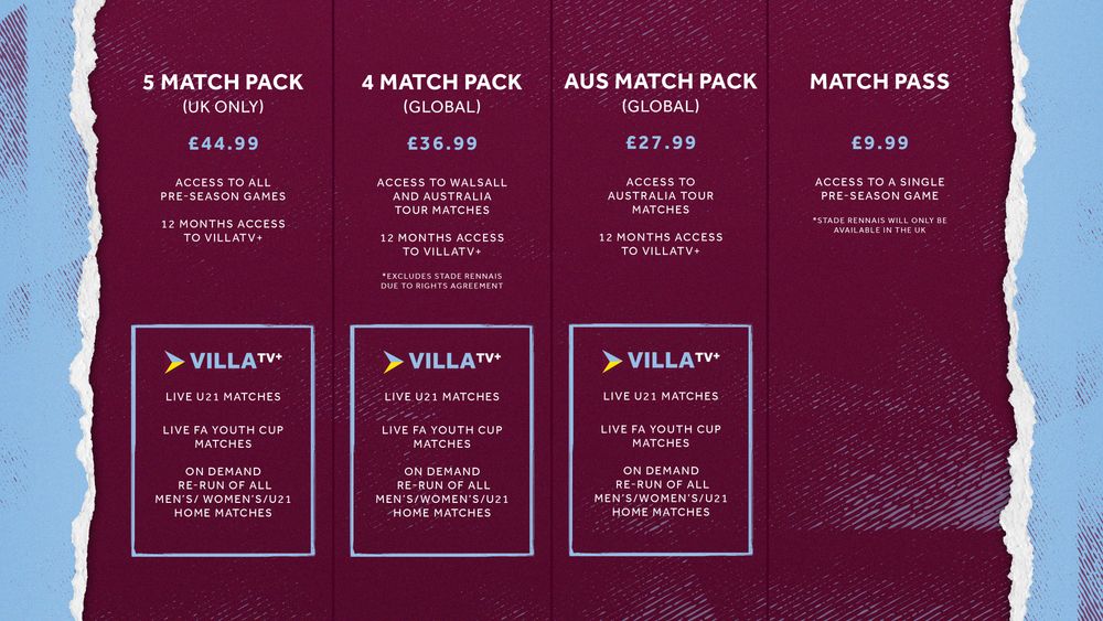 Aston Villa pre-season 2022/23
