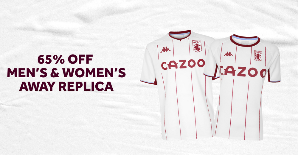  Save 65% on men's and women's away shirts