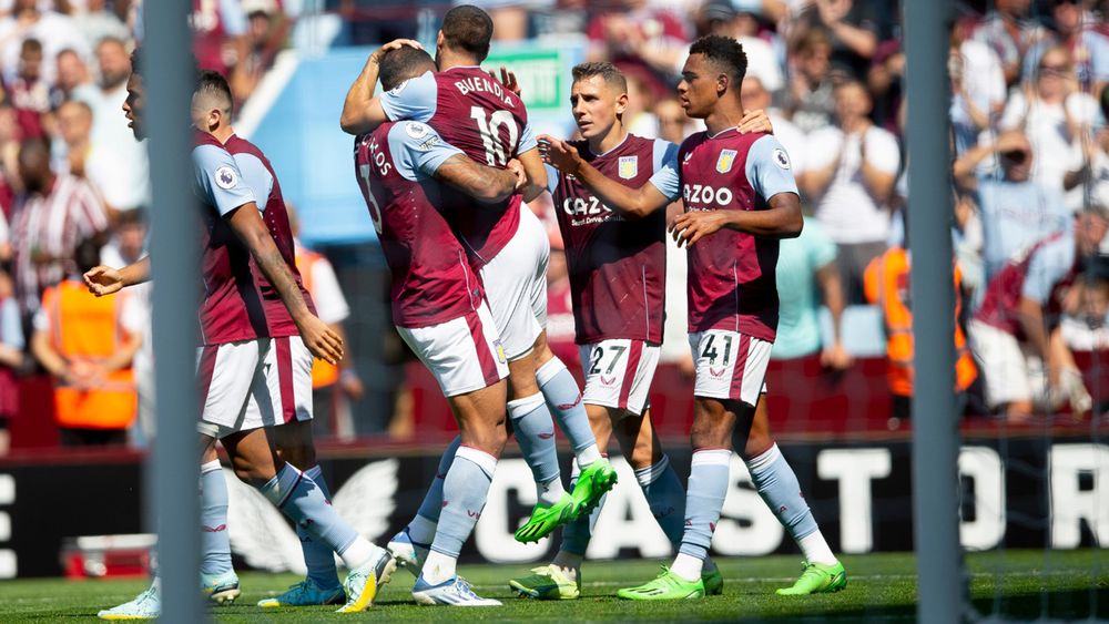 Aston Villa face Everton in the Premier League.