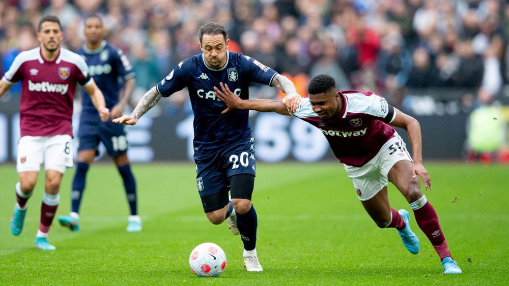 Aston Villa take on West Ham in the Premier League.