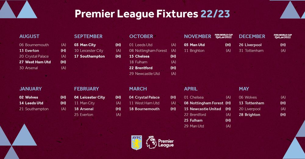 Bournemouth: Premier League 2022/23 fixtures and schedule