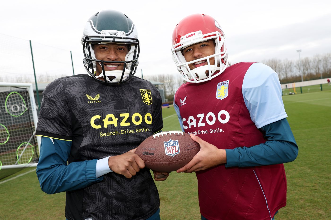 Ezri Konsa and Jacob Ramsey tackle Super Bowl challenge