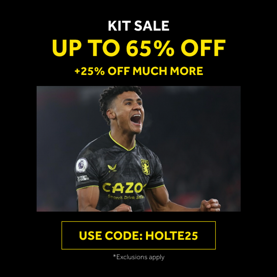 Fans can still take advantage of up to 60% off in Aston Villa's 2020/21 kit  sale